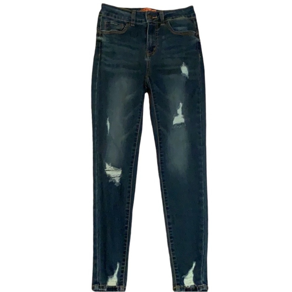 Wax Jeans Distressed Low Rise Skinny Jeans Junior’s Size 3